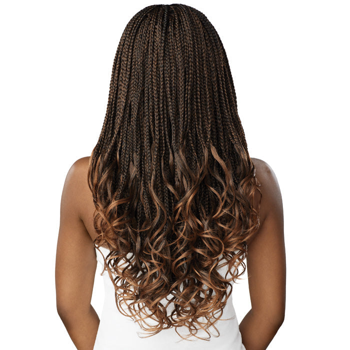Outre Glueless Pre-Braided 4X4 HD Lace Front Wig - MIDDLE PART FRENCH CURL BOX BRAIDS 26" Alexwigs