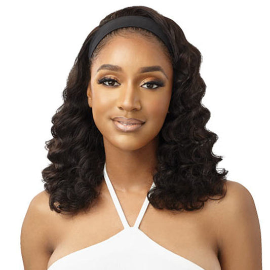 Outre 100% Unprocessed Human Hair Headband Wig - BODY CURL 16 Alexwigs