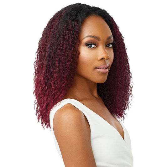 Outre Synthetic Quick Weave Wet & Wavy Style Half Wig - SPANISH CURL 16" Alexwigs