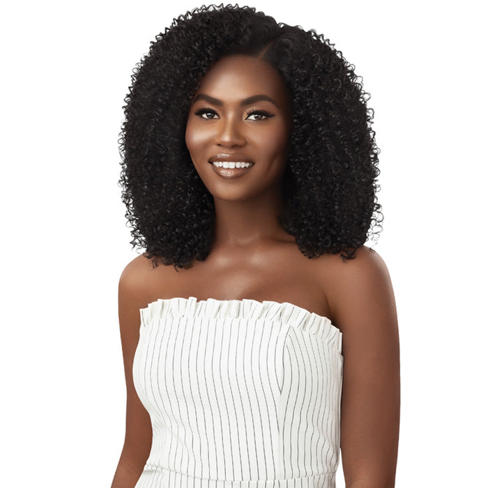 Outre 100% Human Hair Blend U-Part Cap Leave Out Wig - AFRO CURLS 16 Alexwigs