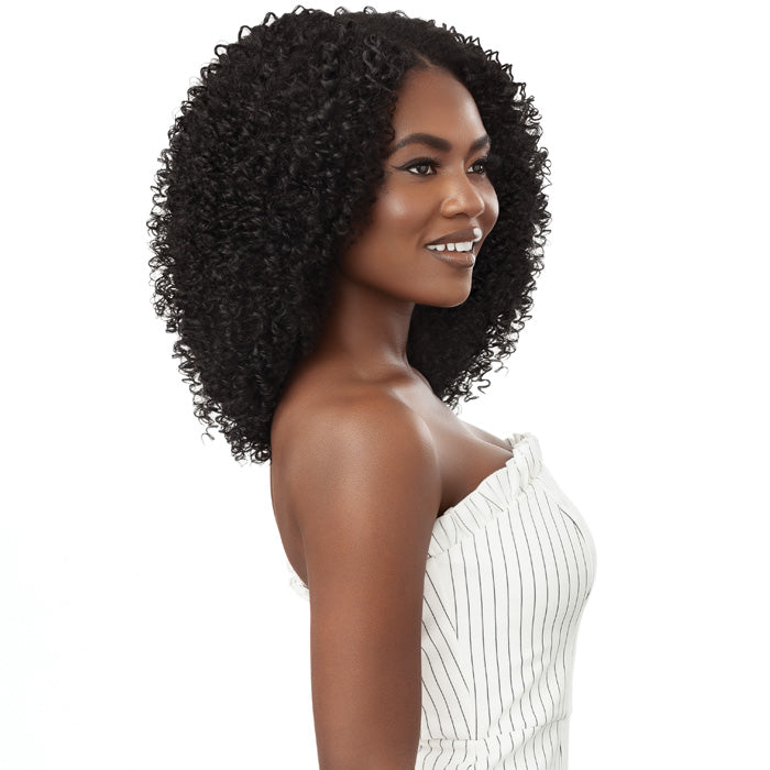 Outre 100% Human Hair Blend U-Part Cap Leave Out Wig - AFRO CURLS 16 Alexwigs