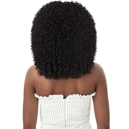 Outre 100% Human Hair Blend U-Part Cap Leave Out Wig - AFRO CURLS 16 Alexwigs