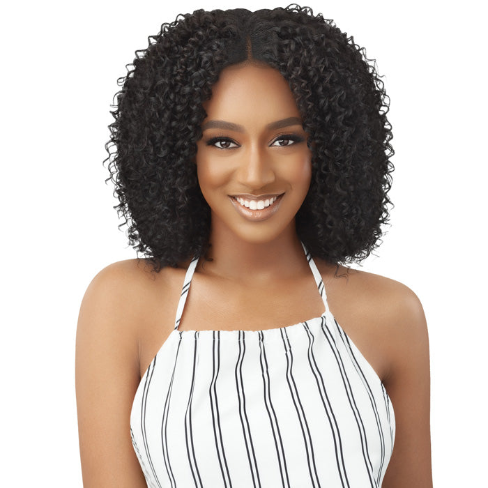 Outre Big Beautifull Hair 100% Human Hair Blend U-Part Leave Out Wig - CURLY TWIST 14" Alexwigs