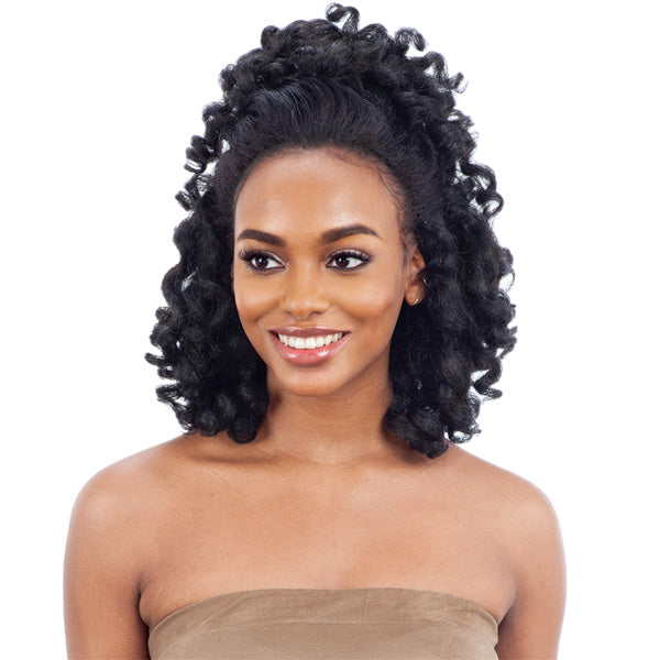 Freetress Equal Drawstring Fullcap Half Wig - NATURAL ROD SET Alexwigs