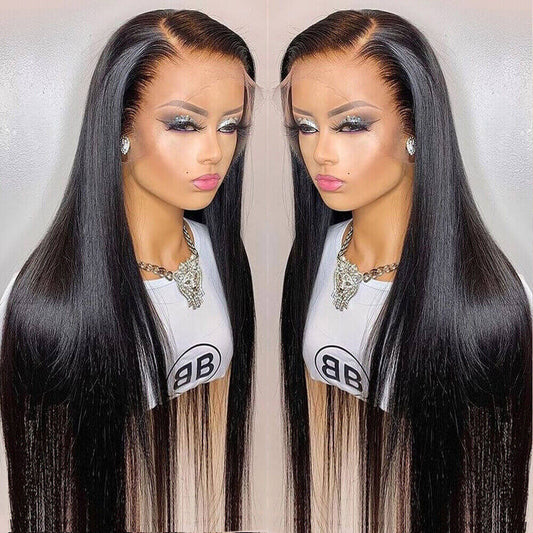 13x4 HD Lace Frontal Wigs Pre Plucked Glueless Straight Human Hair Wigs For Black Women Alexwigs