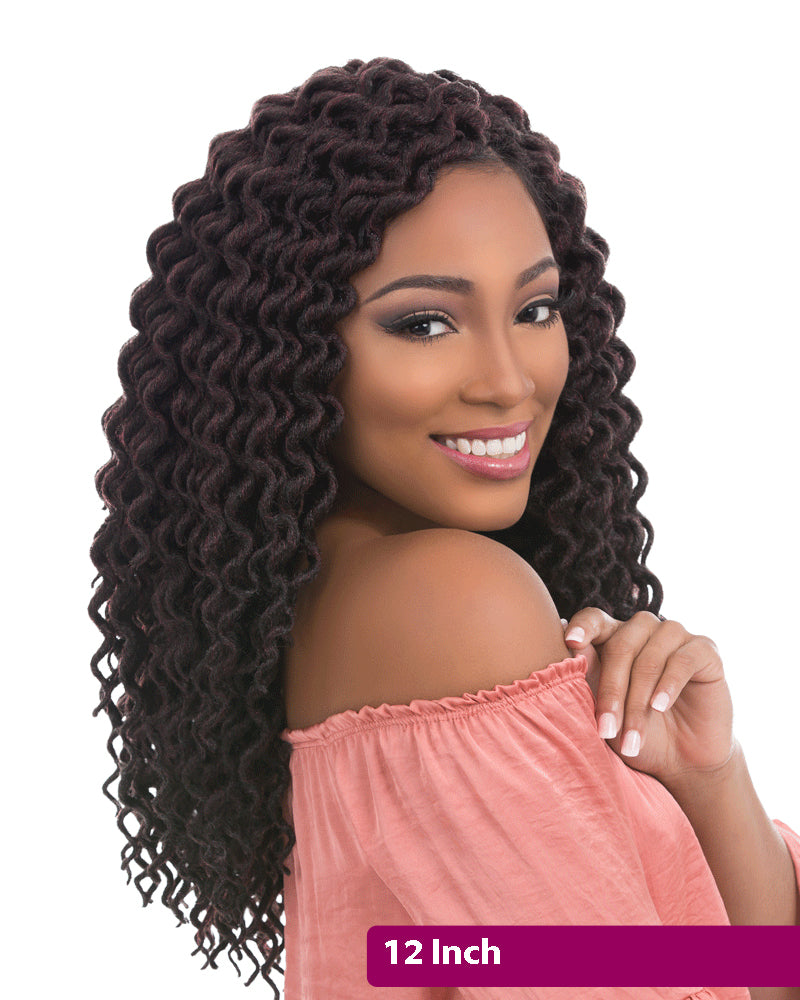 Sensationnel African Collection X-Pression 3X Pre-Looped Crochet Braid FAUX LOCS CURLY Triple Pack Value 12 - 18 Inch Alexwigs