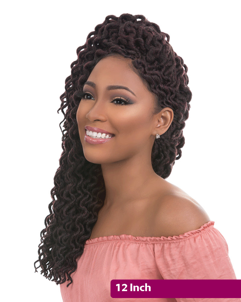 Sensationnel African Collection X-Pression 3X Pre-Looped Crochet Braid FAUX LOCS CURLY Triple Pack Value 12 - 18 Inch Alexwigs