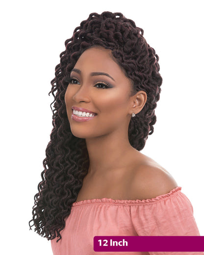 Sensationnel African Collection X-Pression 3X Pre-Looped Crochet Braid FAUX LOCS CURLY Triple Pack Value 12 - 18 Inch Alexwigs
