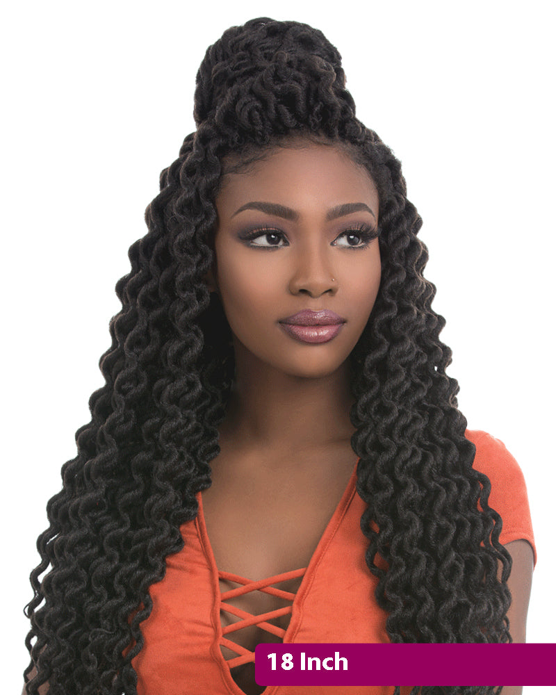 Sensationnel African Collection X-Pression 3X Pre-Looped Crochet Braid FAUX LOCS CURLY Triple Pack Value 12 - 18 Inch Alexwigs