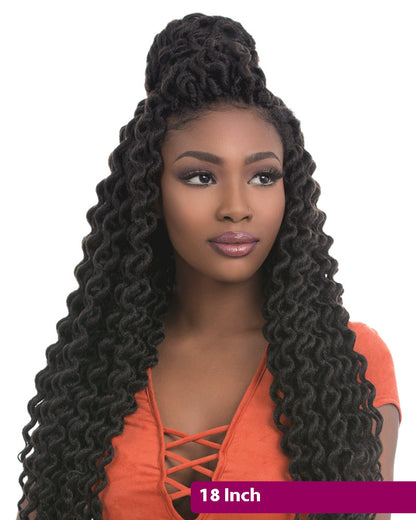 Sensationnel African Collection X-Pression 3X Pre-Looped Crochet Braid FAUX LOCS CURLY Triple Pack Value 12 - 18 Inch Alexwigs