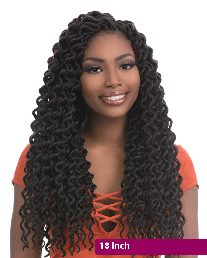 Sensationnel African Collection X-Pression 3X Pre-Looped Crochet Braid FAUX LOCS CURLY Triple Pack Value 12 - 18 Inch Alexwigs