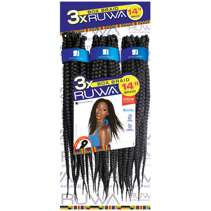 Sensationnel Ruwa Crochet Pre-Looped Braids - 3X Box Braid (14"/18") Alexwigs