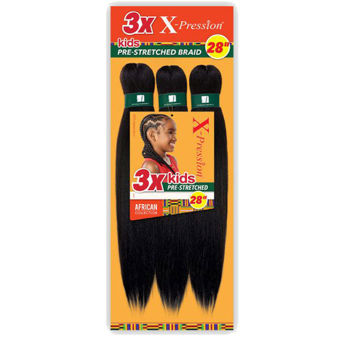 Sensationnel X Pression Braids - 3X KIDS PRE-STRETCHED 28" Alexwigs
