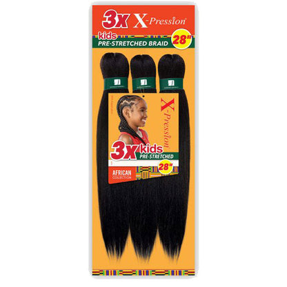 Sensationnel X Pression Braids - 3X KIDS PRE-STRETCHED 28" Alexwigs