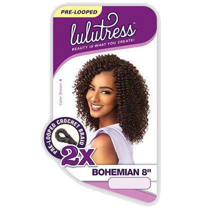 Sensationnel Lulutress Pre-Looped Crochet Braid - 2X BOHEMIAN 8" Alexwigs