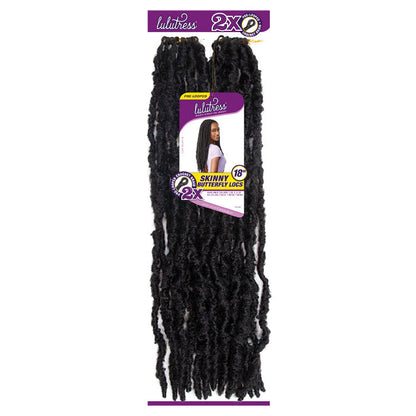Sensationnel Lulutress Pre-Looped Crochet Braid - 2X SKINNY BUTTERFLY LOCS 18" Alexwigs