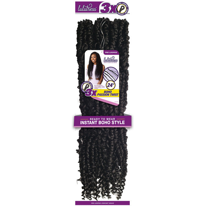 Sensationnel Lulutress Pre-Looped Crochet Braid - 3X BOHO PASSION TWIST 24" Alexwigs