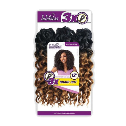 Sensationnel Lulutress Pre-Looped Crochet Braid Bundle - 3X BRAID OUT 12" Alexwigs