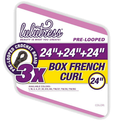 Sensationnel Lulutress Pre-Looped Crochet Braids - 3X BOX FRENCH CURL 24" Alexwigs