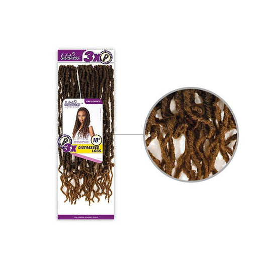 Sensationnel Lulutress Pre-Looped Crochet Braid - 3X DISTRESSED LOCS 18" Alexwigs