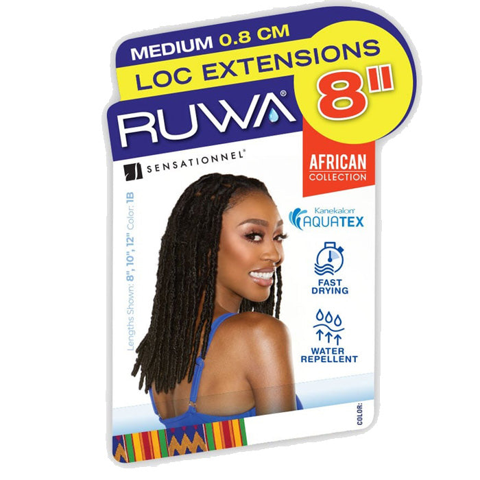 Sensationnel Ruwa Kanekalon Braiding Hair LOC EXTENSIONS (8"/10"/12") - 100% Aquatex Alexwigs