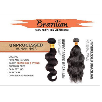 Sensationnel Bare & Natural 100% Brazilian Virgin Remi Weave - NATURAL WAVY 10-30" Alexwigs