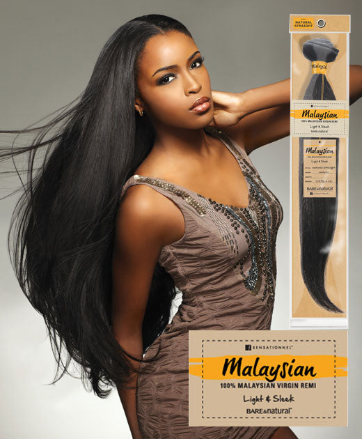 Sensationnel Bare & Natural Malaysian 100% Virgin Remi Weave - NATURAL STRAIGHT 10/12" Alexwigs