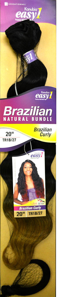 Sensationnel Kanubia Easy 1 Natural Bundle Weave BRAZILIAN CURLY 16 - 22 Inch OMBRE TWO TONE Alexwigs