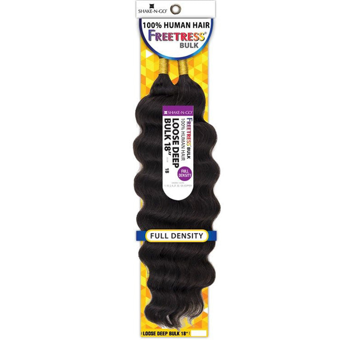Freetress 100% Human Hair Braids - LOOSE DEEP BULK 18" Alexwigs