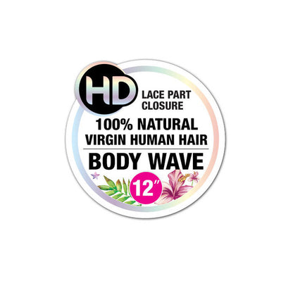 Shake N Go Ibiza 100% Natural Virgin Human Hair HD Lace Closure - 2.25" X 4.5" BODY WAVE 12" Alexwigs