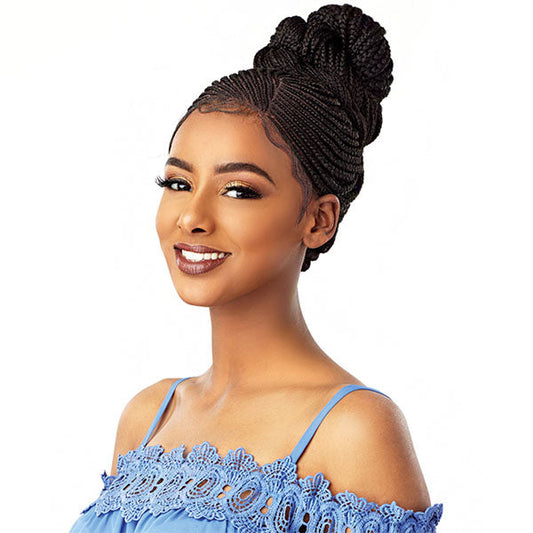 Sensationnel Cloud9 Synthetic Hand Braided 13x5 Part Swiss Lace Wig - SIDE PART CORNROW Alexwigs