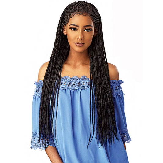 Sensationnel Cloud9 Synthetic Hand Braided 13x5 Part Swiss Lace Wig - SIDE PART CORNROW Alexwigs