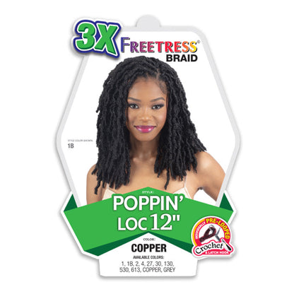 Freetress 3X Pre-Loop Twist Crochet Braids - POPPIN' LOC 12" Alexwigs