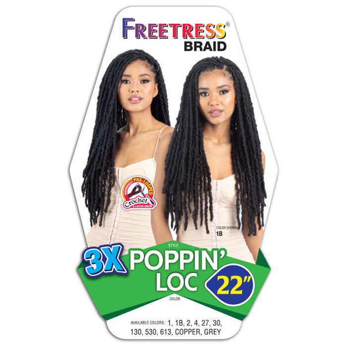 Freetress Pre-Looped Crochet Braids - 3X POPPIN LOC 22" Alexwigs