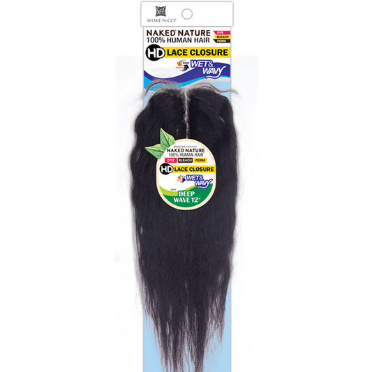 Shake N Go Naked 100% Human Hair HD Lace Wet & Wavy Closure - DEEP WAVE 12"/14"/16" Alexwigs