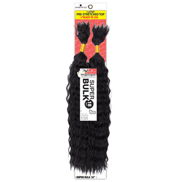 Shake N Go Organique Human Hair Blend Braids - SUPER BULK 18"/22" Alexwigs