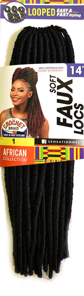 Sensationnel African Collection X-Pression Crochet Braid SOFT FAUX LOCS 14 Inch Alexwigs