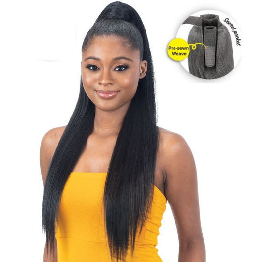 Shake N GO Organique Pony Pro Secret Pocket Ponytail - SLEEK STRAIGHT Alexwigs
