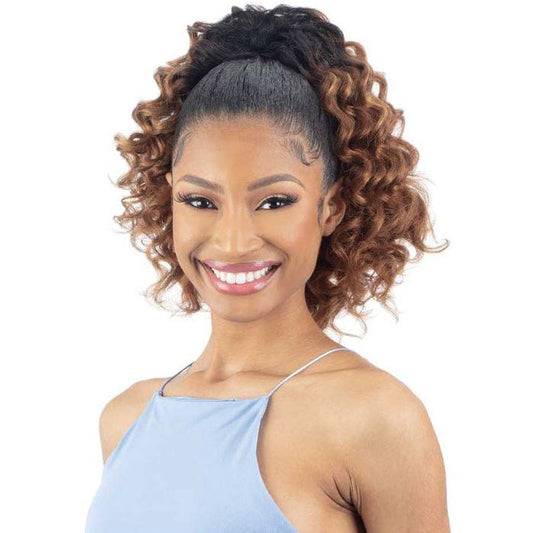Shake N Go Natural Me Drawstring Ponytail - NATURAL DEEP CURL Alexwigs