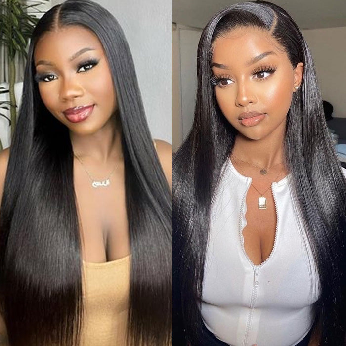 13x4 HD Lace Frontal Wigs Pre Plucked Glueless Straight Human Hair Wigs For Black Women Alexwigs