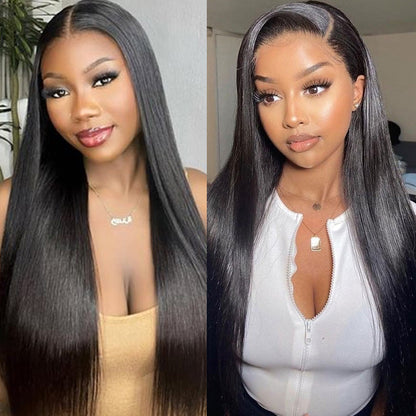13x4 HD Lace Frontal Wigs Pre Plucked Glueless Straight Human Hair Wigs For Black Women Alexwigs