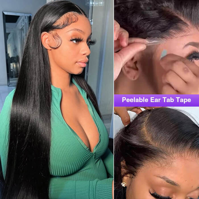13x4 HD Lace Frontal Wig 100% Human Hair Wigs With Invisible Bleached Small Knots Hermosa Affordable Long Hair 180% Alexwigs