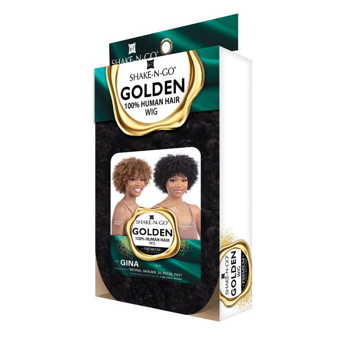 Shake N Go Golden Curl Wig GINA - 100% Human Hair Alexwigs
