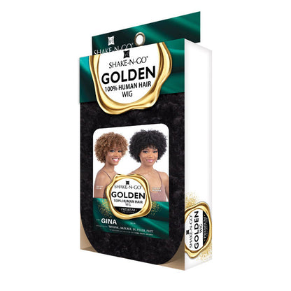 Shake N Go Golden Curl Wig GINA - 100% Human Hair Alexwigs