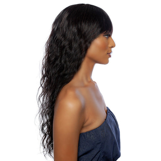 Mane Concept Trill 100% Unprocessed Human Hair 11A Full Wig - TRM109 NATURAL WAVE FULL BANG 28" Alexwigs