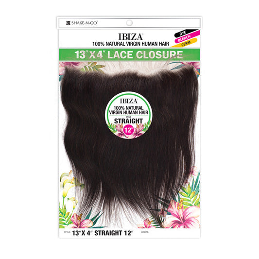 Shake N Go Ibiza 100% Natural Virgin Human Hair Lace Closure - 13X4 STRAIGHT 10"-16" Alexwigs