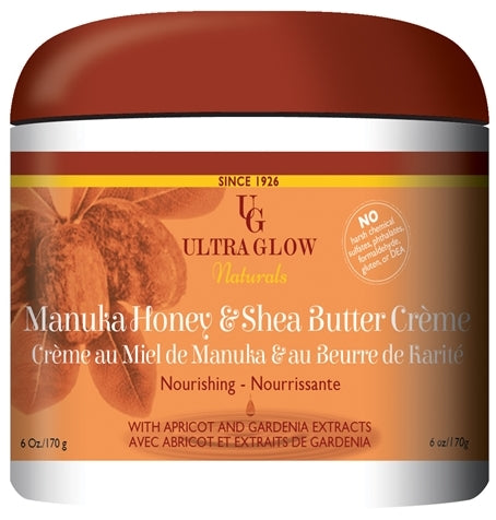 Ultra Glow Naturals Manuka Honey & Shea Butter Creme 6 oz Alexwigs