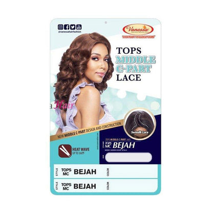 Vanessa Top Middle C-Part Swissilk Lace Front Wig - TOPS MC BEJAH Alexwigs