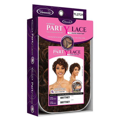Vanessa Party Lace Y-Shaped Wider Part Lace Front Wig - BRITTNEY Alexwigs