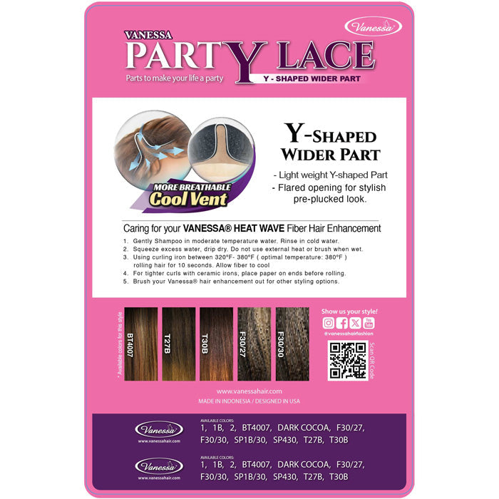 Vanessa Party Lace Y-Shaped Wider Lace Part Wig - DY MELLY Alexwigs
